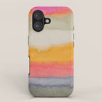 Colorful Layers / Horizontal Watercolor Stripes iPhone Case Gallery Image 1