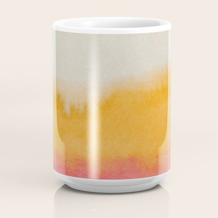 Colorful Layers / Horizontal Watercolor Stripes Coffee Mug Gallery Image 4