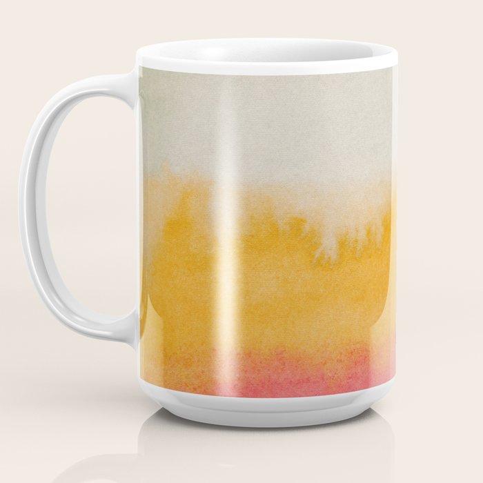 Colorful Layers / Horizontal Watercolor Stripes Coffee Mug Gallery Image 3