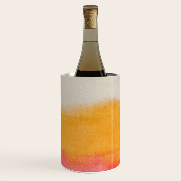 Colorful Layers / Horizontal Watercolor Stripes Wine Chiller Gallery Image 3