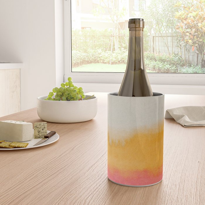 Colorful Layers / Horizontal Watercolor Stripes Wine Chiller Gallery Image 4