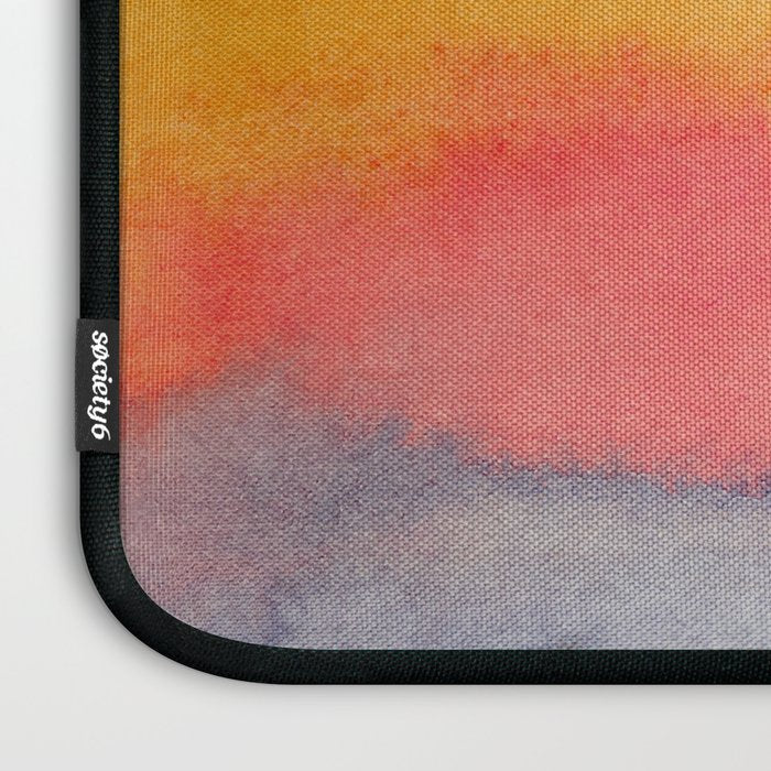 Colorful Layers / Horizontal Watercolor Stripes Laptop Sleeve Gallery Image 3