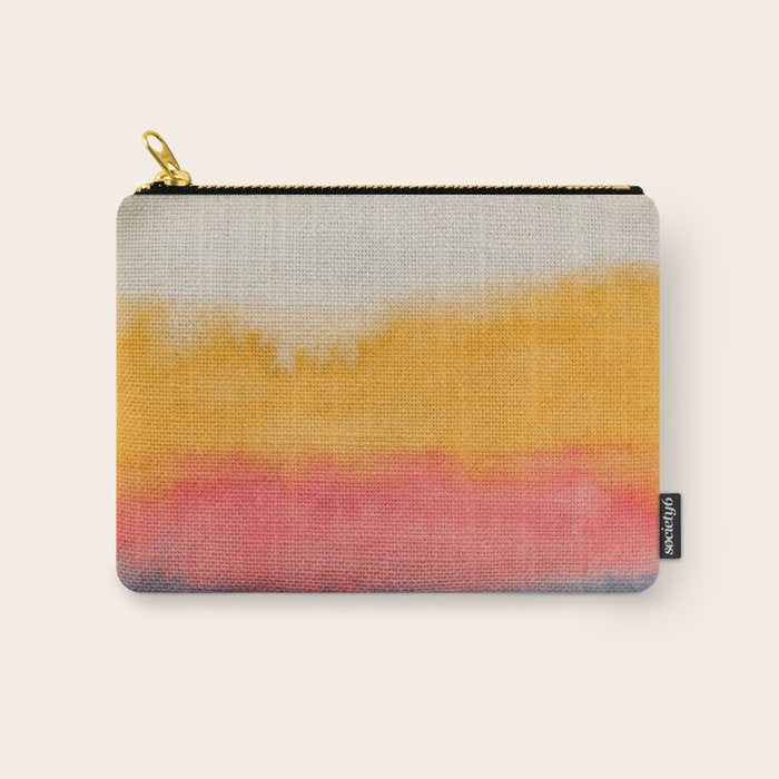 Colorful Layers / Horizontal Watercolor Stripes Carry All Pouch Gallery Image 1