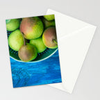 Pears on a Blue Table Stationery Card Gallery Image 2
