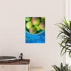 Pears on a Blue Table Poster Gallery Image 2