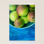 Pears on a Blue Table Stationery Card Gallery Image 2
