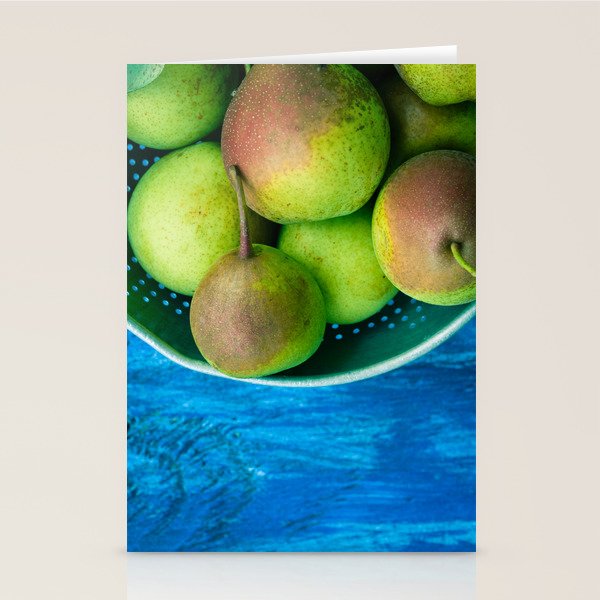 Pears on a Blue Table Stationery Card Gallery Image 2