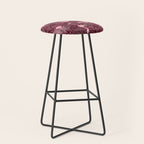 Forest Full of Wild Mushrooms in Burgundy & Peach Stool Gallery Image 1