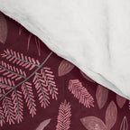 Forest Full of Wild Mushrooms in Burgundy & Peach Comforter Gallery Image 4