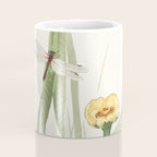 Dragonfly on Lotus Flower - Vintage Japanese woodblock print art Coffee Mug Gallery Image 4