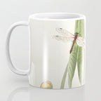 Dragonfly on Lotus Flower - Vintage Japanese woodblock print art Coffee Mug Gallery Image 3