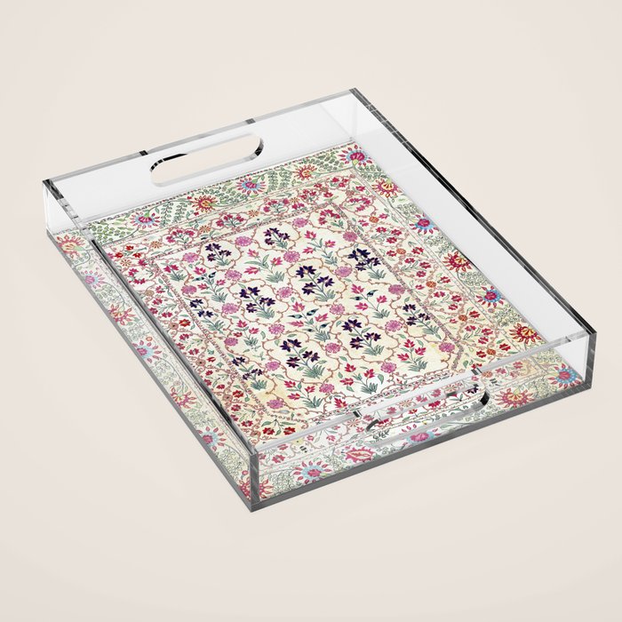 Ura Tube Suzani Uzbekistan Embroidery Print Acrylic Tray Gallery Image 1