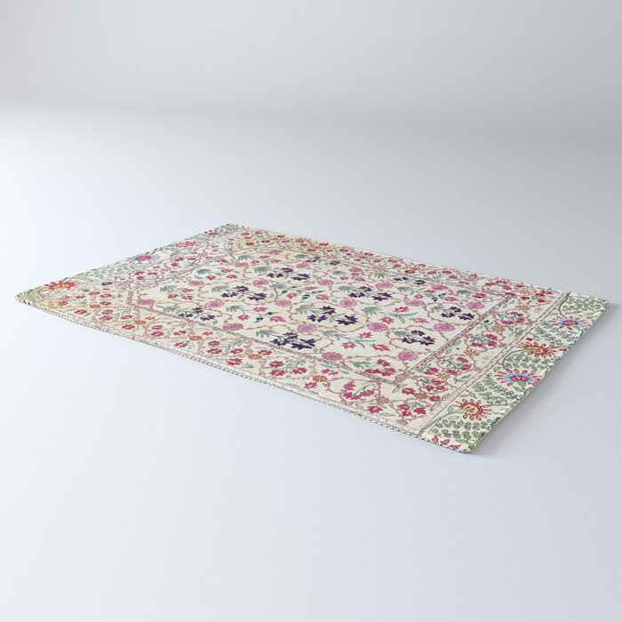 Ura Tube Suzani Uzbekistan Embroidery Print Rug Gallery Image 3