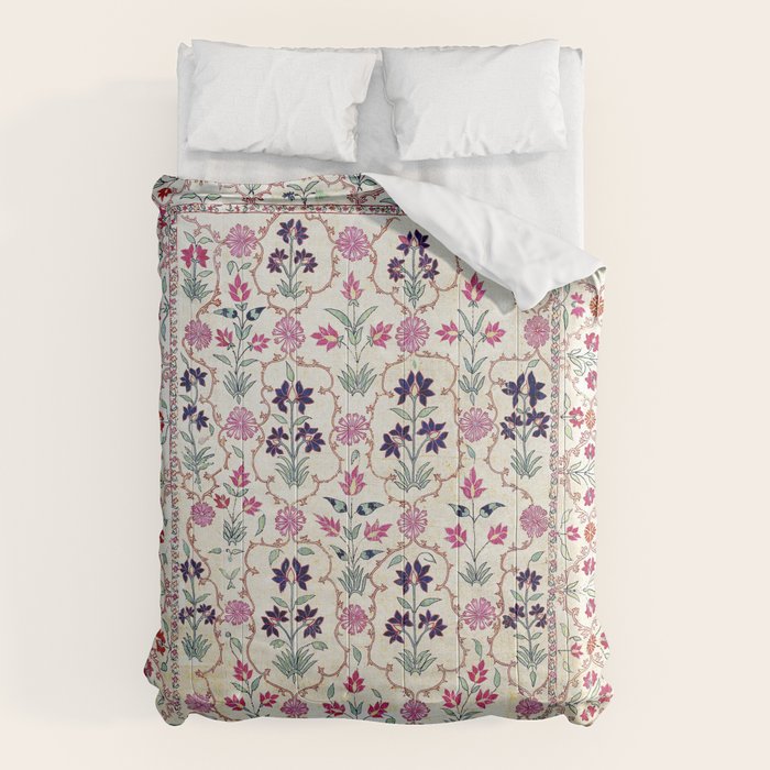 Ura Tube Suzani Uzbekistan Embroidery Print Comforter Gallery Image 1