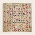 Ura Tube Suzani Uzbekistan Embroidery Print Wood Wall Art Gallery Image 1