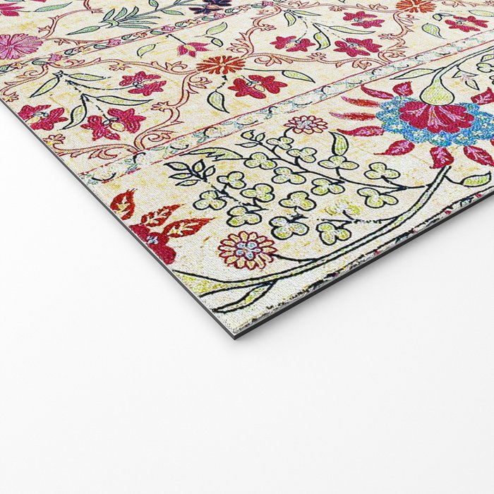 Ura Tube Suzani Uzbekistan Embroidery Print Welcome Mat Gallery Image 2