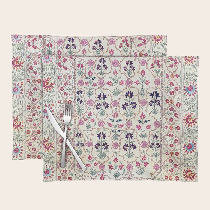 Ura Tube Suzani Uzbekistan Embroidery Print Placemat Gallery Image 1