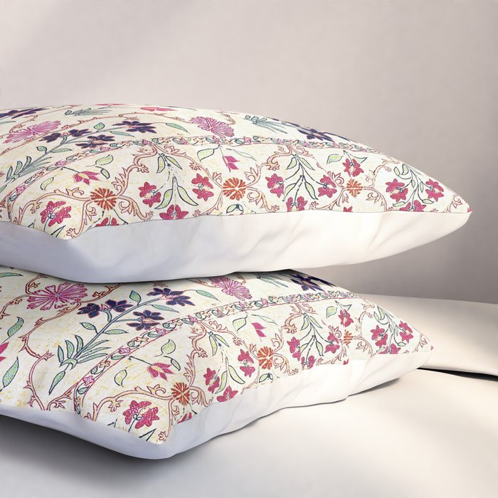 Ura Tube Suzani Uzbekistan Embroidery Print Pillow Sham Gallery Image 3