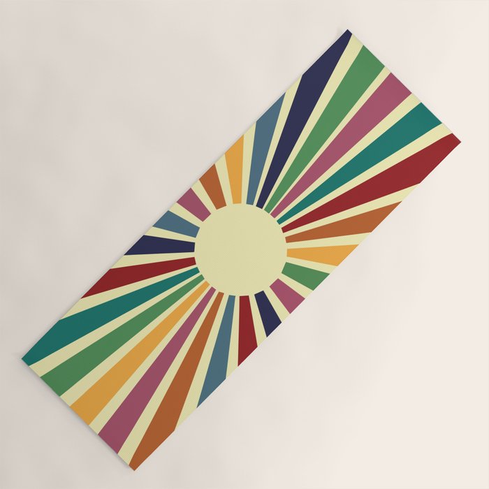 Sun Retro Art II Yoga Mat Gallery Image 1
