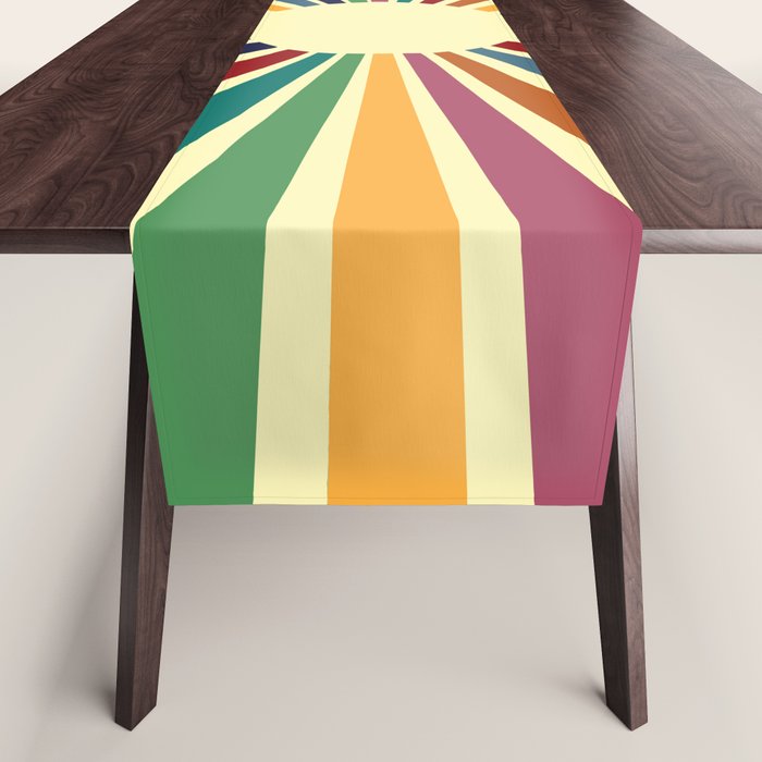 Sun Retro Art II Table Runner Gallery Image 1