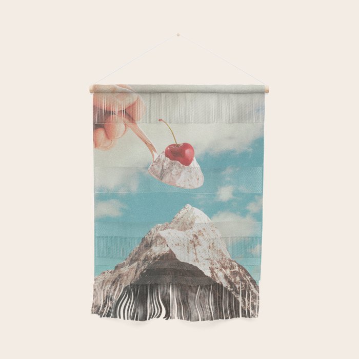 Sundae Summit - Cherry Ice cream Mountain Peak  Wall Hanging Gallery Image 1