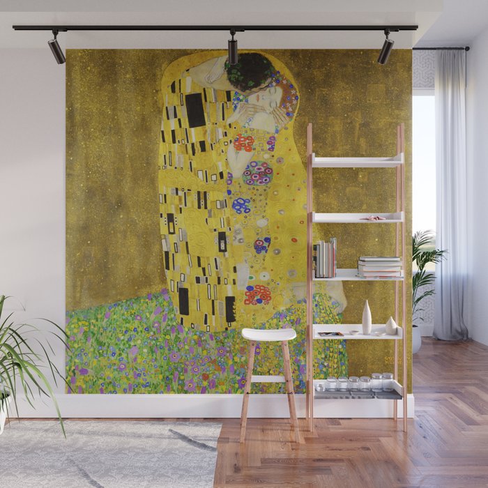 The Kiss, Gustav Klimt Wall Mural Gallery Image 1