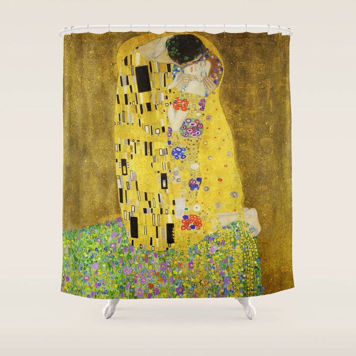The Kiss, Gustav Klimt Shower Curtain Gallery Image 1
