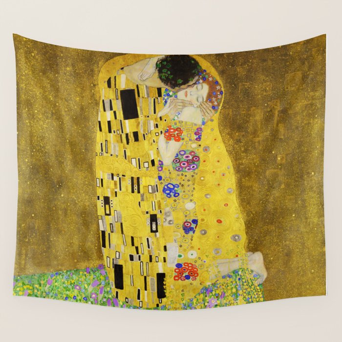 The Kiss, Gustav Klimt Wall Tapestry Gallery Image 1