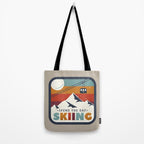 Spend The Day Skiing-Ski Badge Tote Bag Gallery Image 2