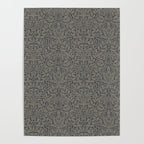 William Morris Acorn Pure Charcoal Gilver Poster Gallery Image 4