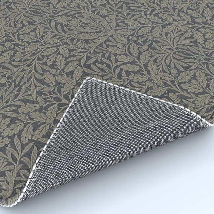 William Morris Acorn Pure Charcoal Gilver Rug Gallery Image 4