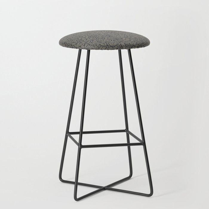 William Morris Acorn Pure Charcoal Gilver Stool Gallery Image 1