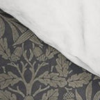 William Morris Acorn Pure Charcoal Gilver Comforter Gallery Image 4