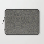 William Morris Acorn Pure Charcoal Gilver Laptop Sleeve Gallery Image 1