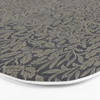 William Morris Acorn Pure Charcoal Gilver Bath Mat Gallery Image 3