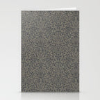 William Morris Acorn Pure Charcoal Gilver Stationery Card Gallery Image 2