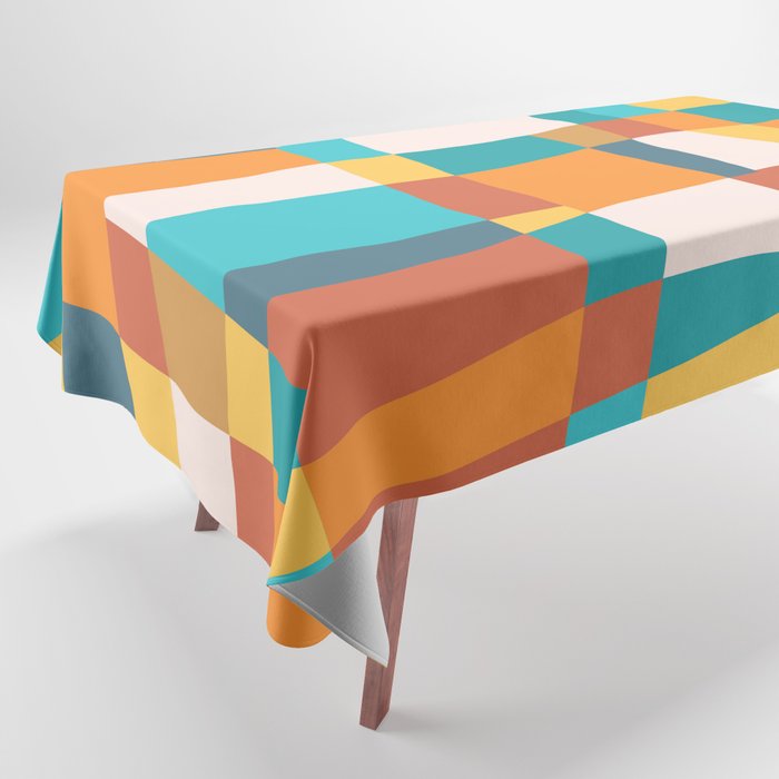 Geometric Checkered Prints Tablecloth Gallery Image 1