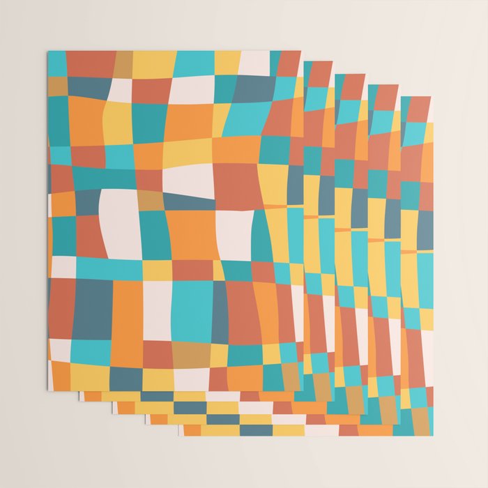 Geometric Checkered Prints Wrapping Paper Gallery Image 3