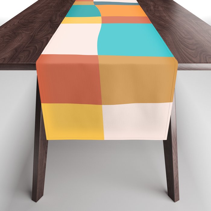 Geometric Checkered Prints Table Runner Gallery Image 1