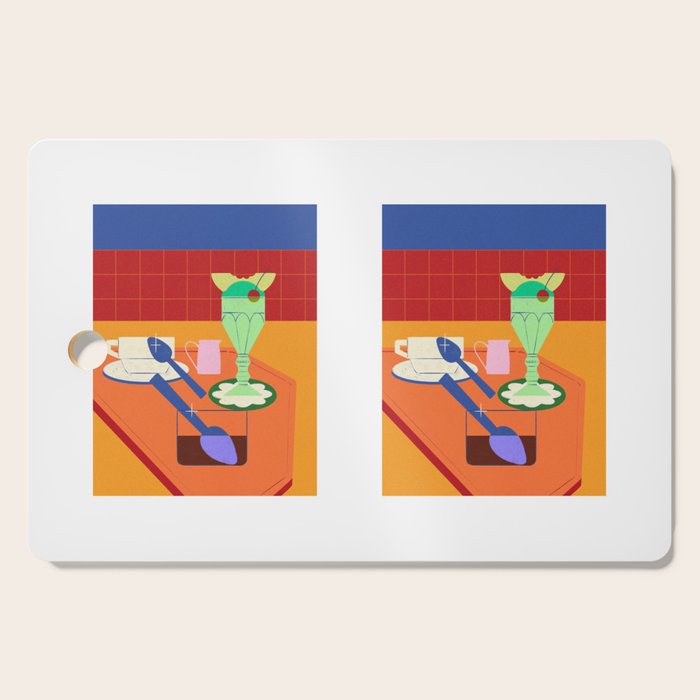 Retro Diner Still Life Cutting Board Gallery Image 1