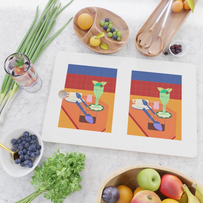 Retro Diner Still Life Cutting Board Gallery Image 2