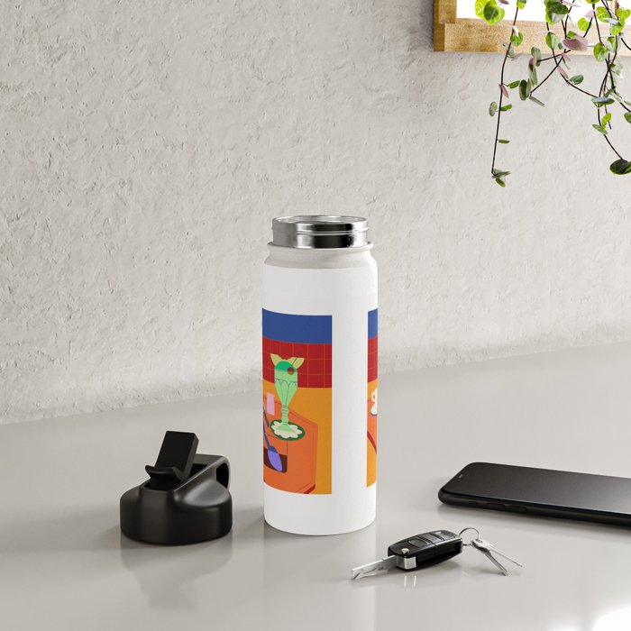Retro Diner Still Life Water Bottle Gallery Image 4