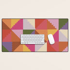 Pink triangles Desk Mat Gallery Image 1