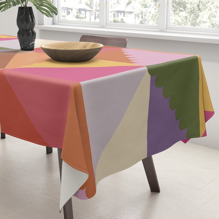 Pink triangles Tablecloth Gallery Image 3