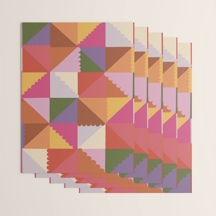 Pink triangles Wrapping Paper Gallery Image 3