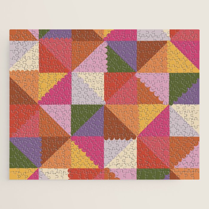 Pink triangles Jigsaw Puzzle Gallery Image 1