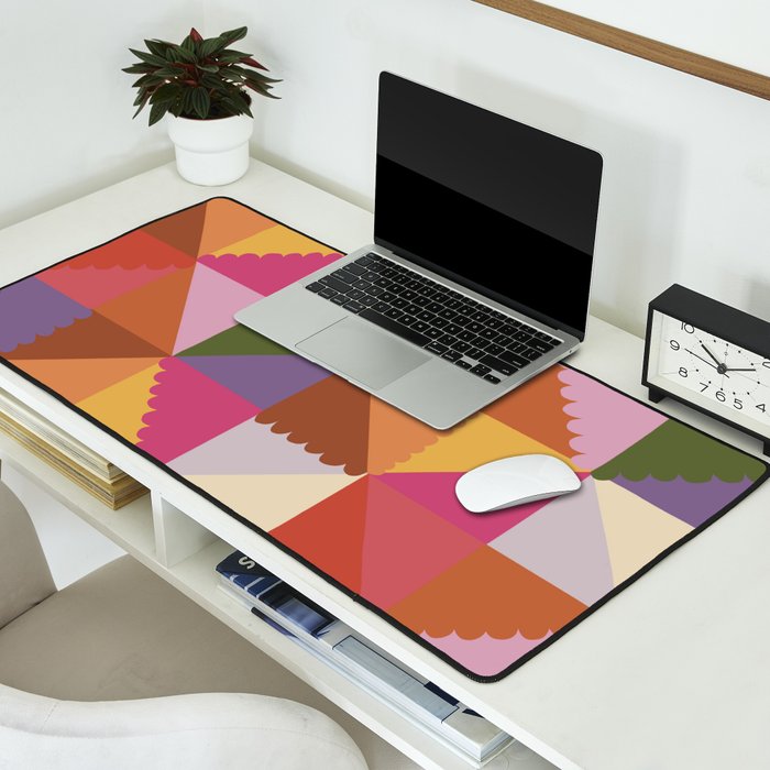 Pink triangles Desk Mat Gallery Image 2