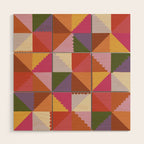 Pink triangles Wood Wall Art Gallery Image 1