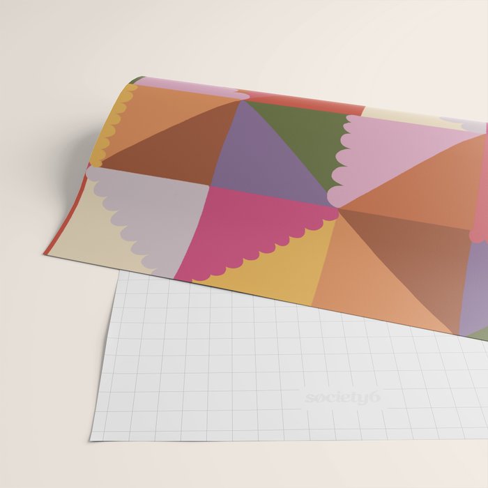 Pink triangles Wrapping Paper Gallery Image 2