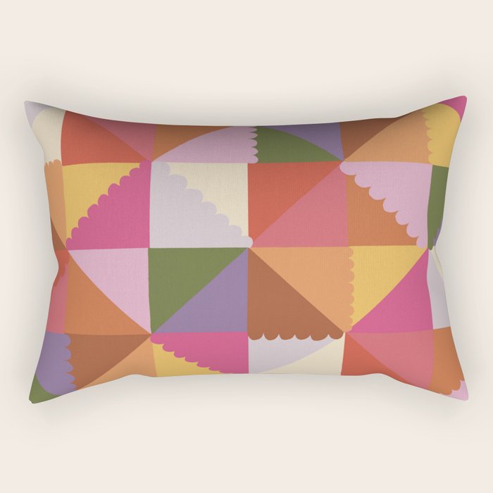 Pink triangles Rectangular Pillow Gallery Image 1
